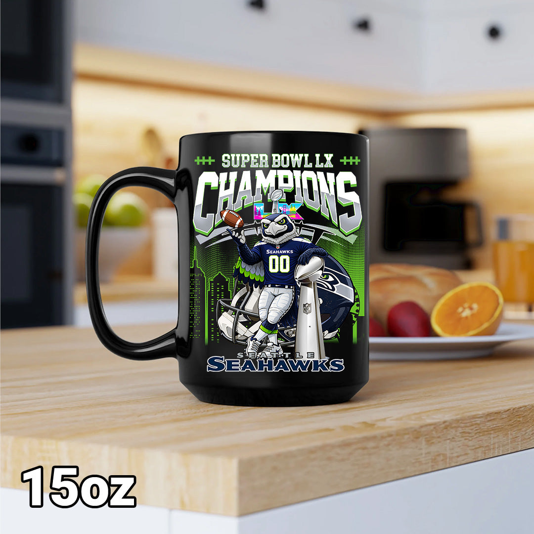 Seattle Seahawks Super Bowl LX Champions Ceramic Mug – MAITM14802
