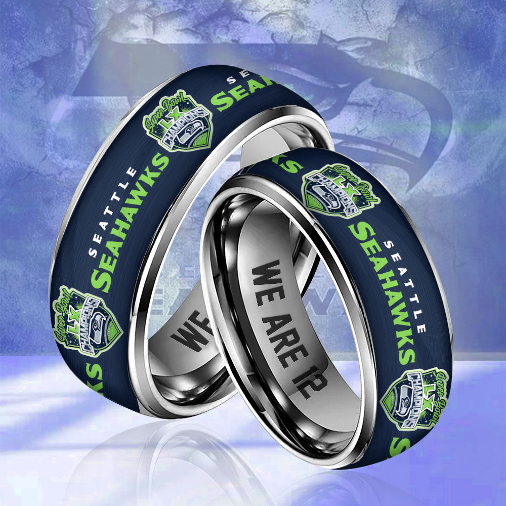 Seattle Seahawks Super Bowl LX Champions Custom Alloy Ring – MAITM14842