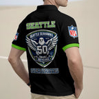 Seattle Seahawks Zip Polo Shirt – TMTHU3549