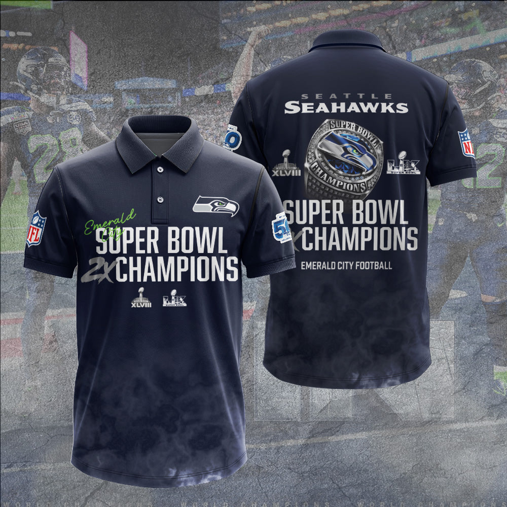 Seattle Seahawks 2025 Super Bowl LX Champions 3D Apparel – GNE5031