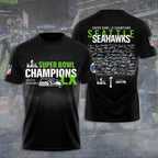 Seattle Seahawks 2025 Super Bowl LX Champions 3D Apparel – GNE5039