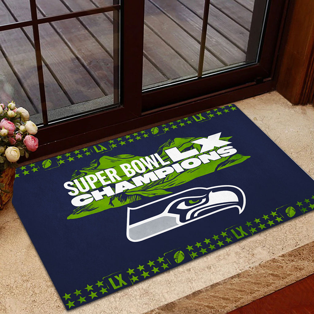 Seattle Seahawks 2025 Super Bowl LX Champions Custom Doormat – TANTN21040