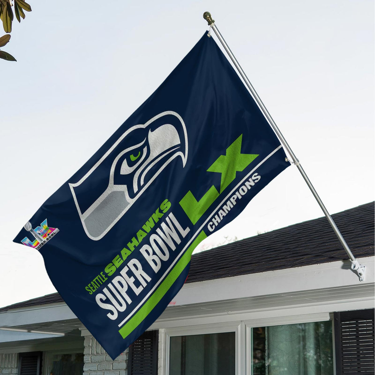 Seattle Seahawks 2025 Super Bowl LX Champions 3D Double-side House Flag – HOATT16155