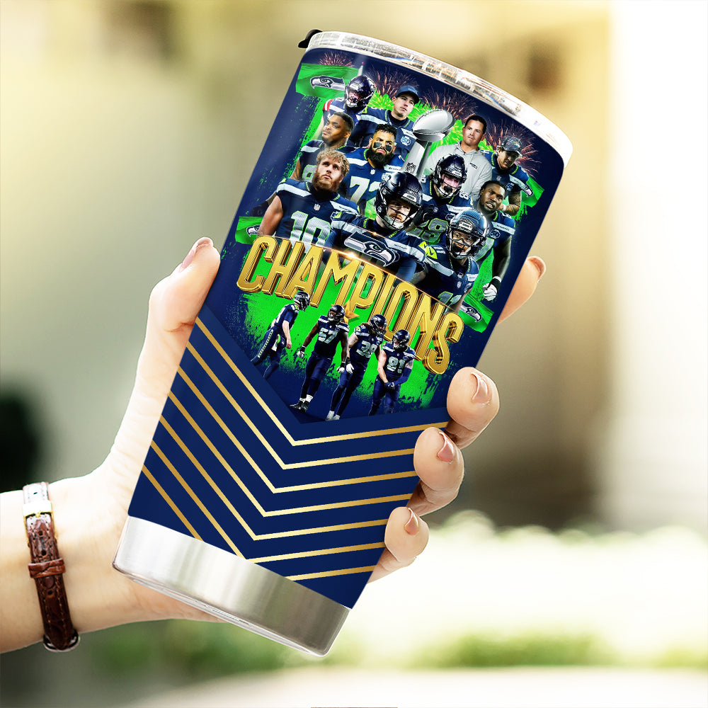 Seattle Seahawks 2025 Super Bowl LX Champions Tumbler Cup – TMTHU4026