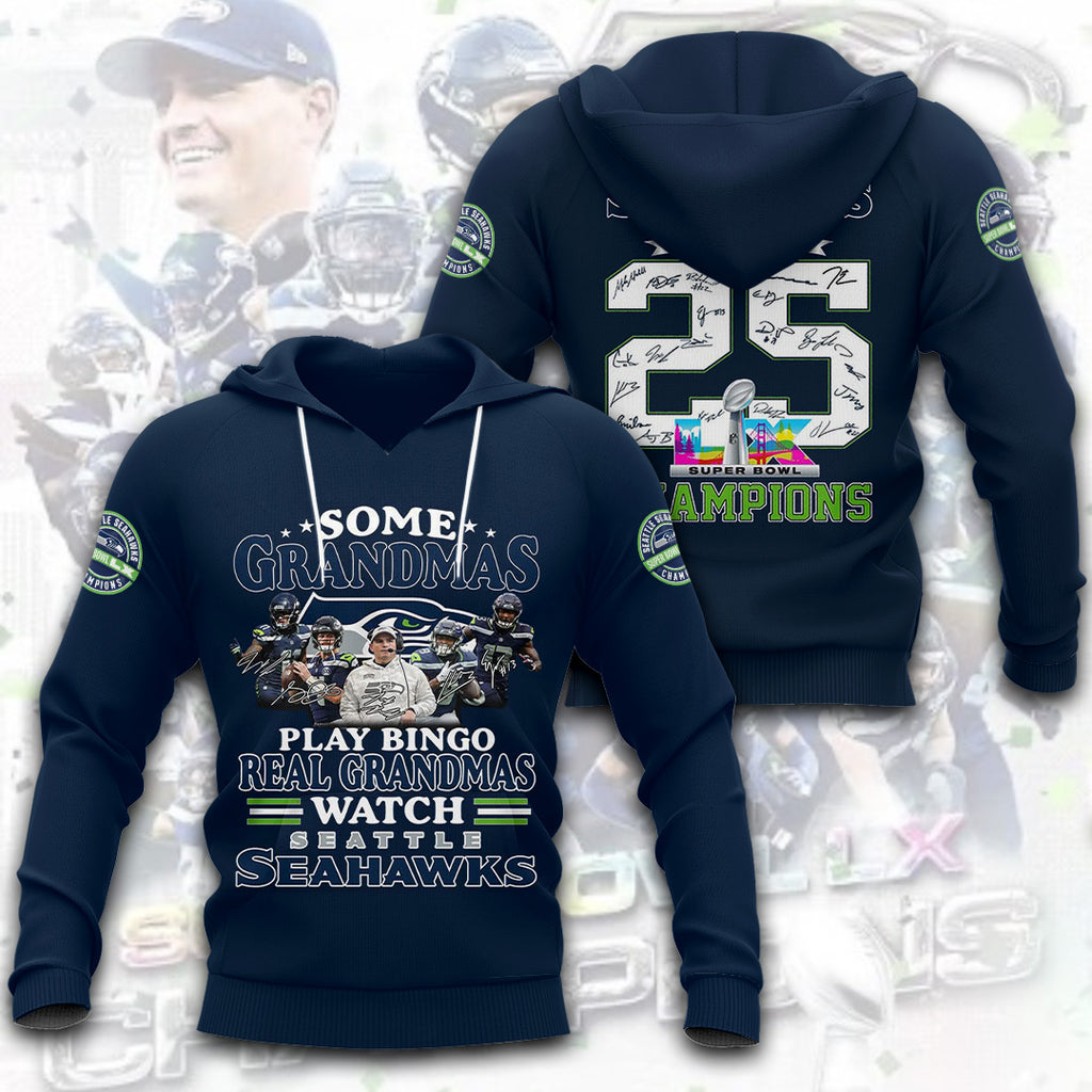 Seattle Seahawks 2025 Super Bowl LX Champions 3D Apparel – TANTN21200