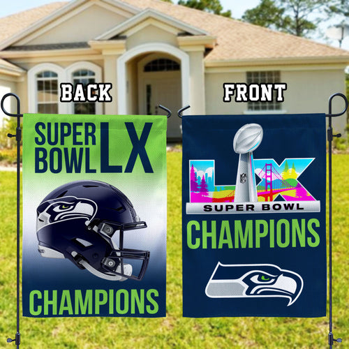 Seattle Seahawks Super Bowl LX Champions Double-side Garden Flag – MAITM14808