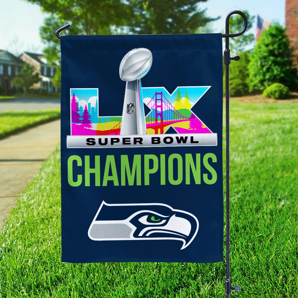 Seattle Seahawks Super Bowl LX Champions Double-side Garden Flag – MAITM14808