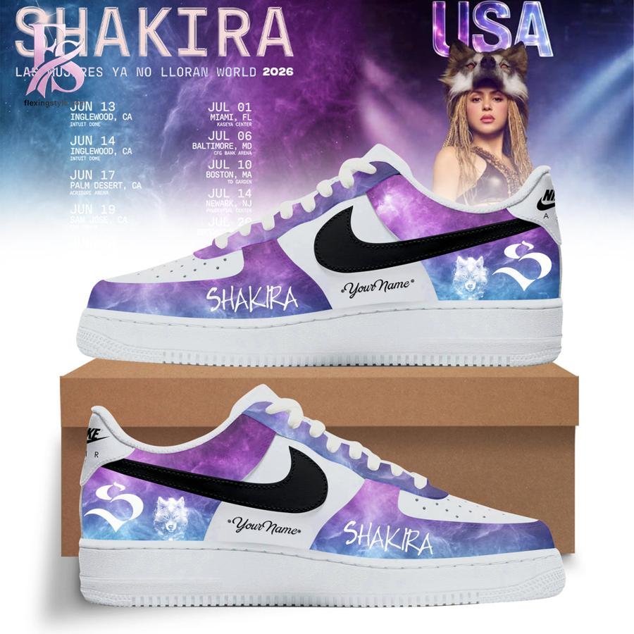 Shakira Cosmic She Wolf Nike Air Force Shoes
