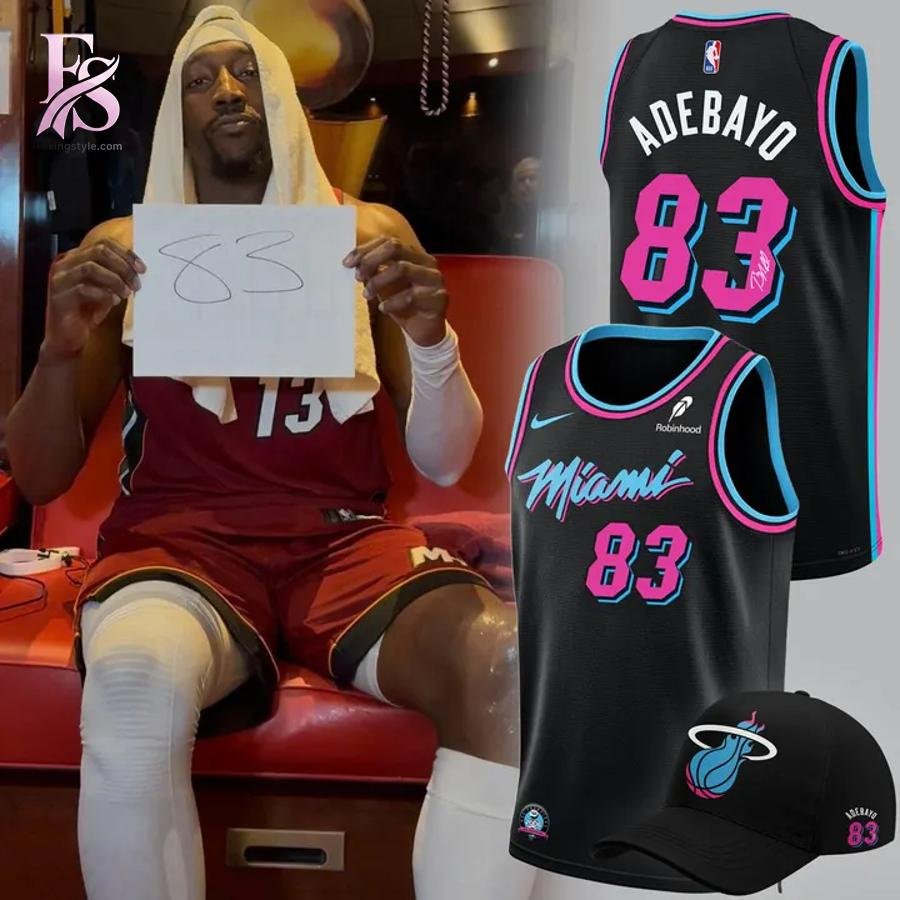 Signed Bam Adebayo 83 Miami Heat 2026 Jersey