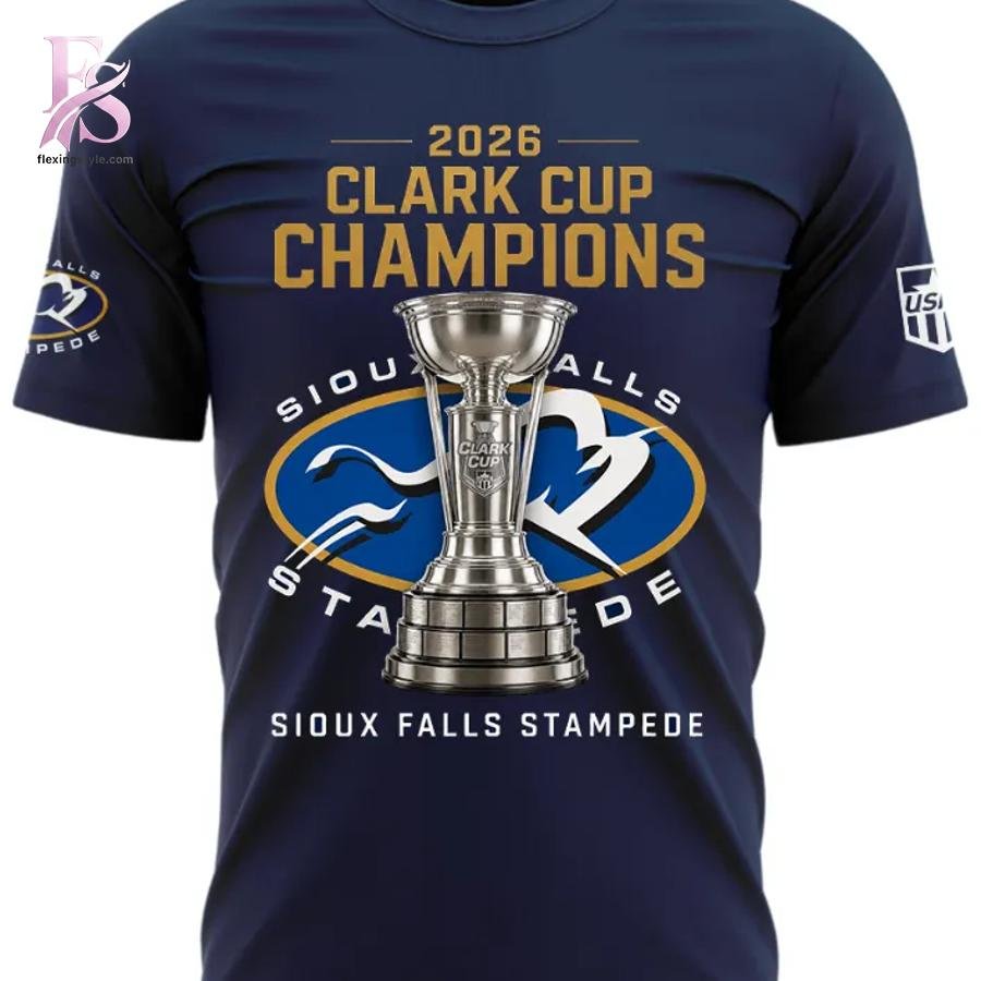 Sioux Falls Stampede 2026 Clark Cup Champions T-Shirt