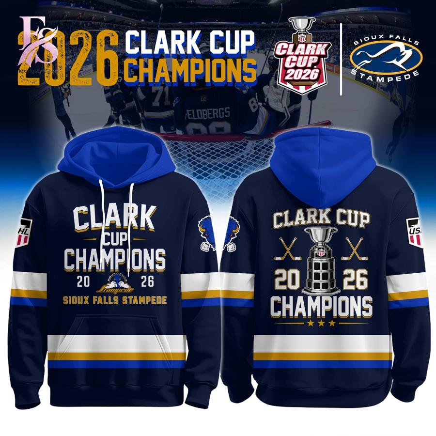 Sioux Falls Stampede 2026 USHL Clark Cup Champions Hoodie