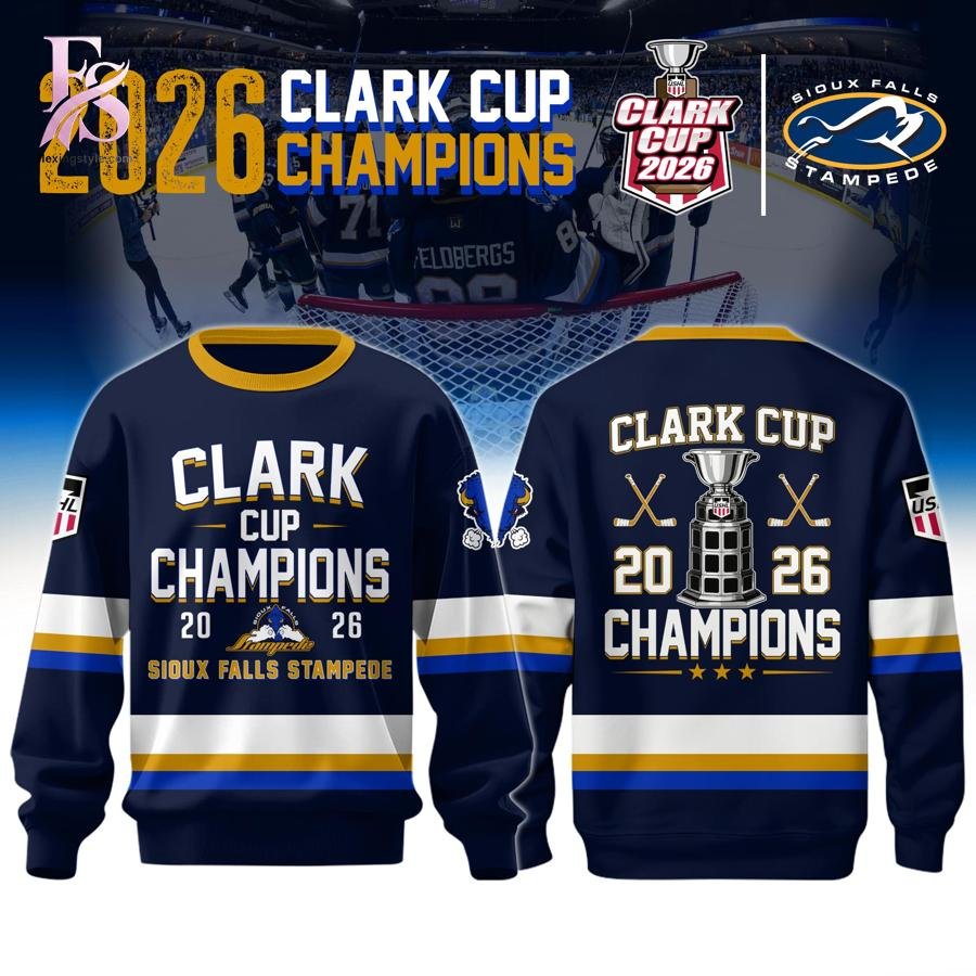 Sioux Falls Stampede 2026 USHL Clark Cup Champions Hoodie