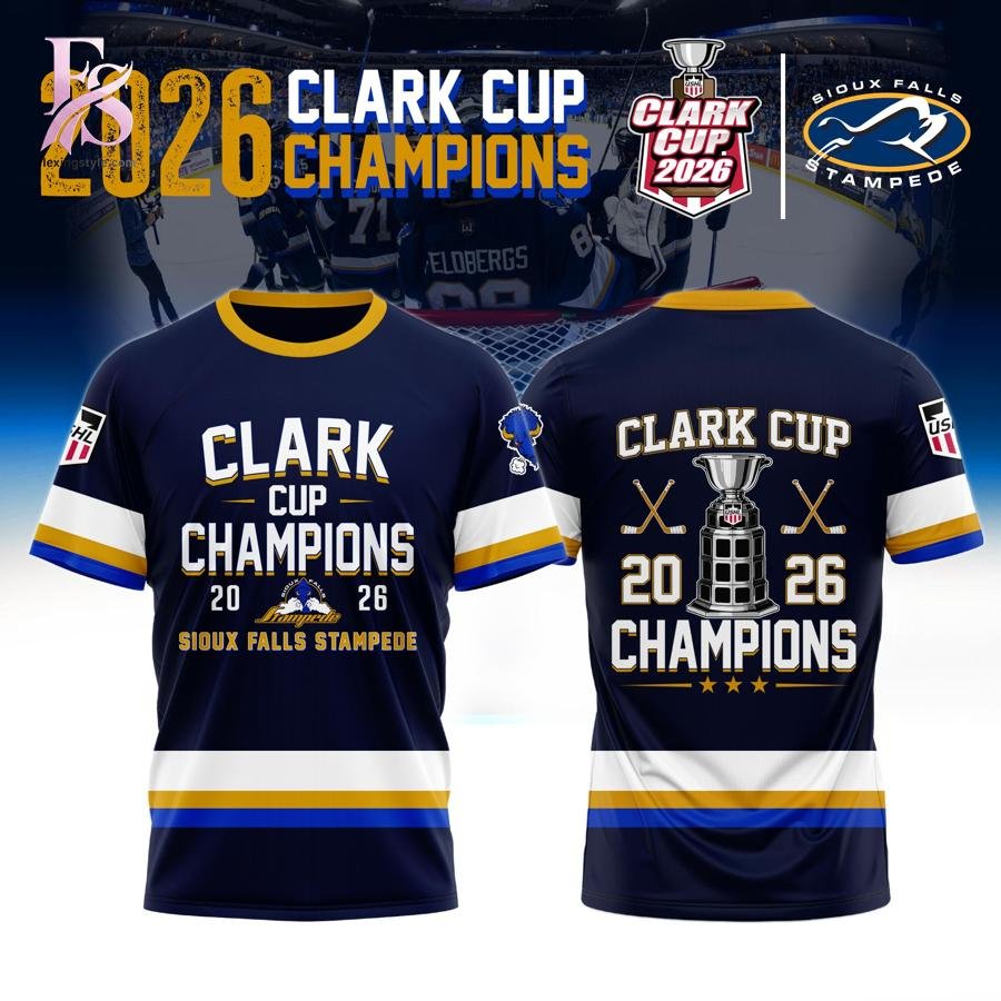 Sioux Falls Stampede 2026 USHL Clark Cup Champions Hoodie