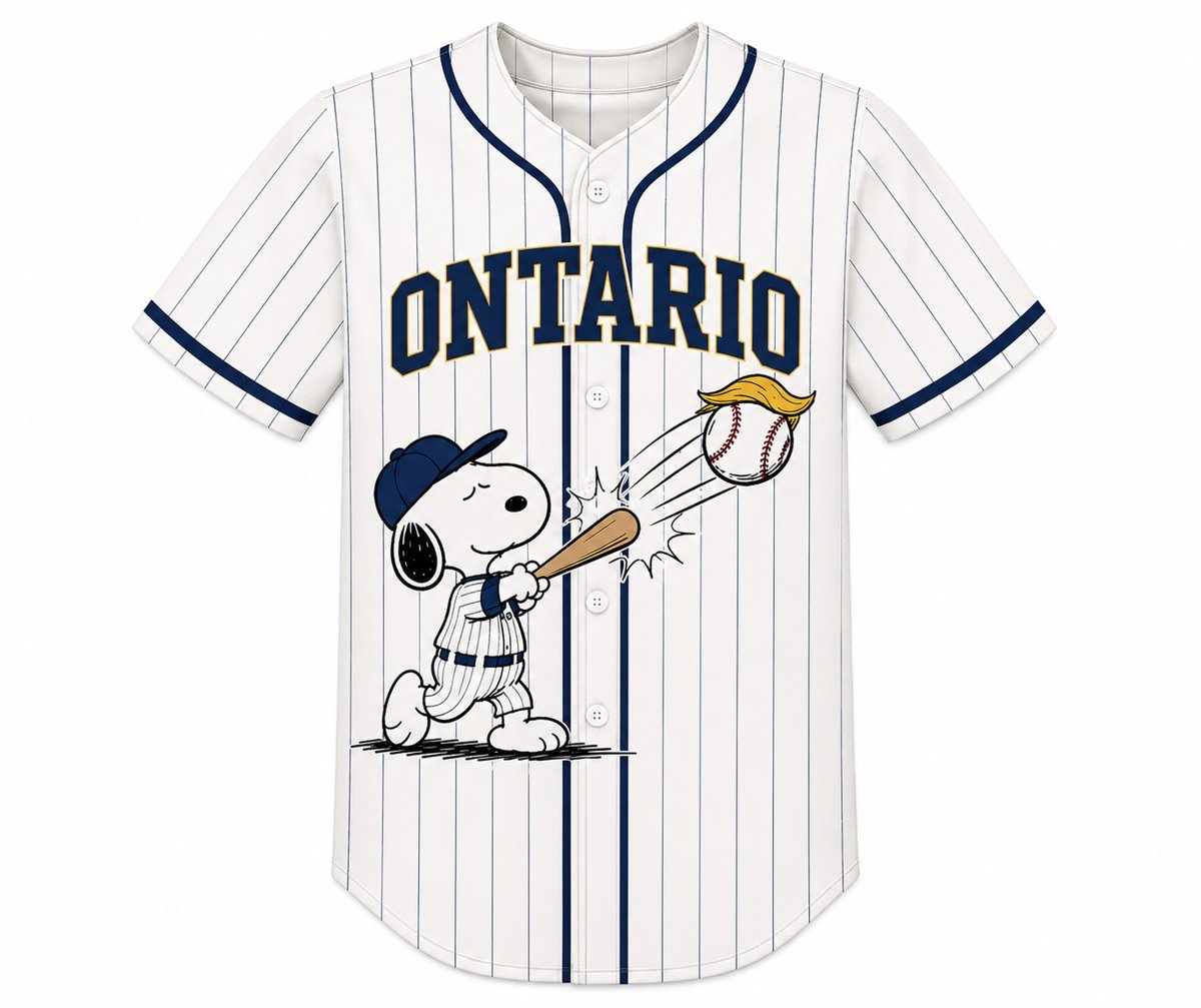 Snoopy Ontario Anti Trump Baseball Jersey