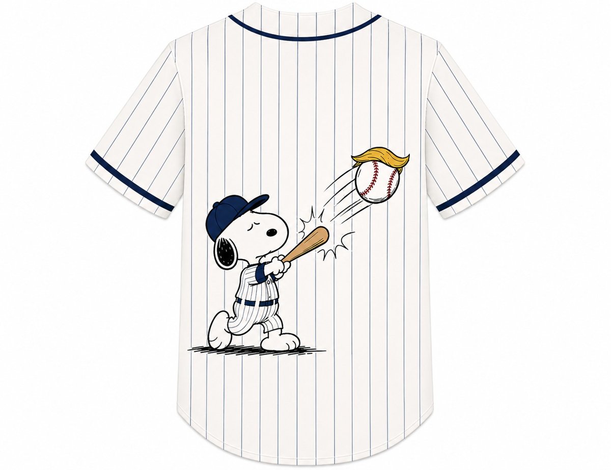 Snoopy Ontario Anti Trump Baseball Jersey