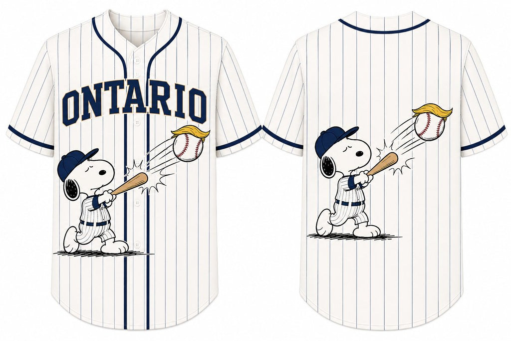 Snoopy Ontario Anti Trump Baseball Jersey