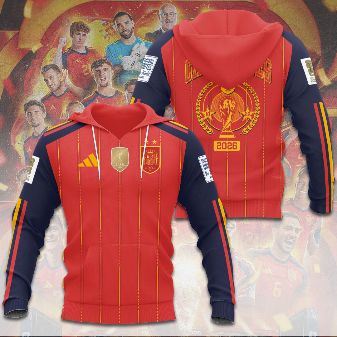 Spain National Team 2026 FIFA World Cup Champions 3D Apparel – TANTN24389
