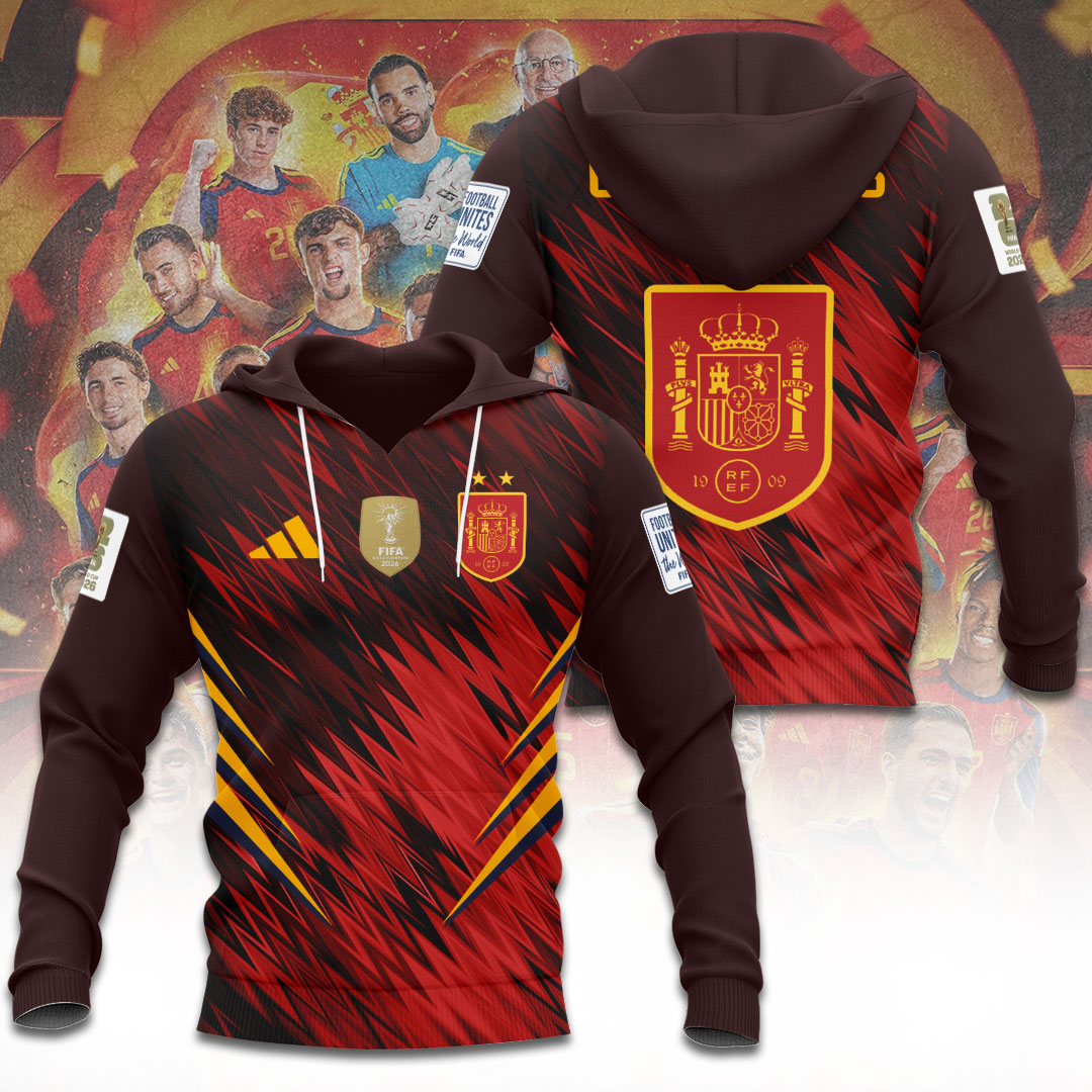 Spain National Team 2026 FIFA World Cup Champions 3D Apparel – TANTN24427