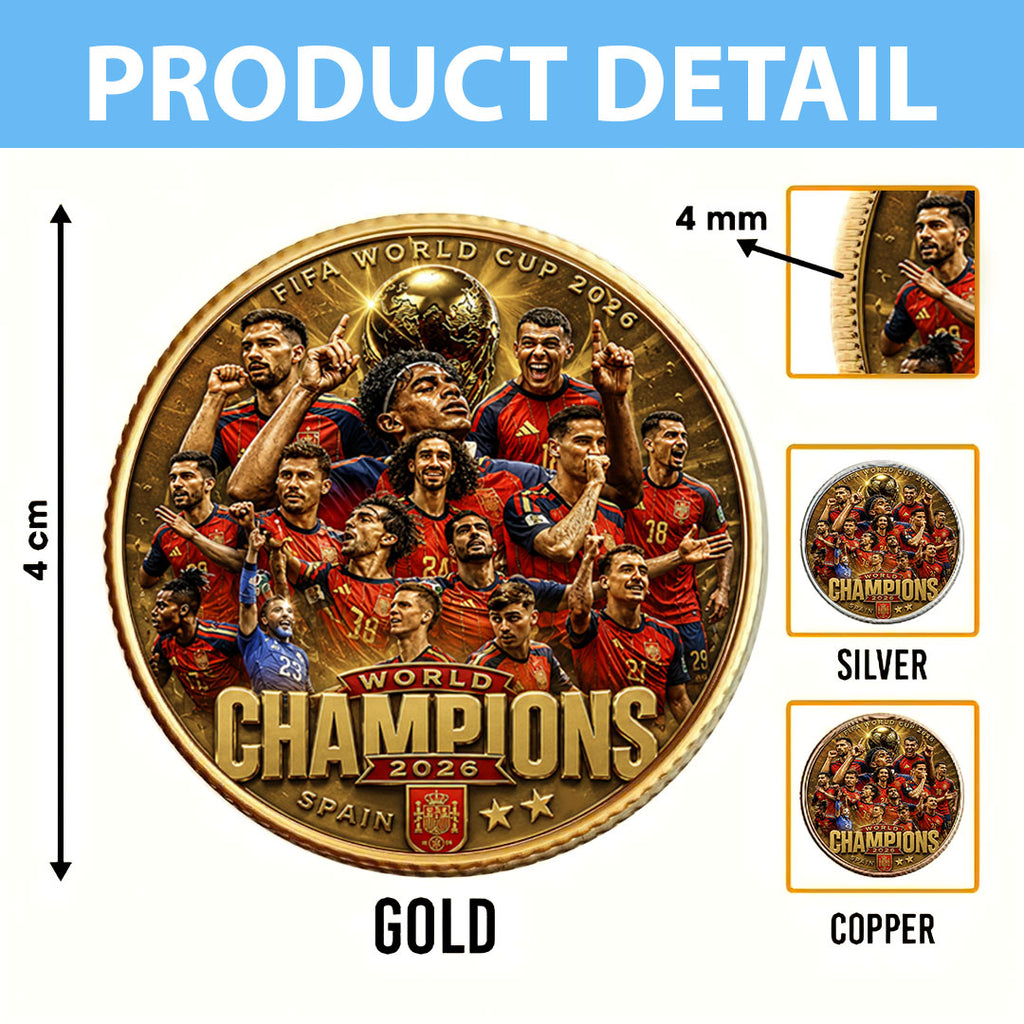 Spain National Team 2026 FIFA World Cup Champions Commemorative Coin – TMTHU7737
