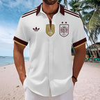 Spain National Team 2026 FIFA World Cup Champions Short Sleeve Button-Down Shirt – TMTHU7717