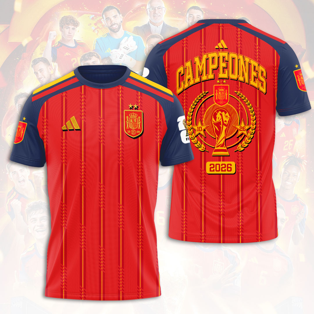 Spain National Team 2026 FIFA World Cup Champions 3D Apparel – HOATT19582