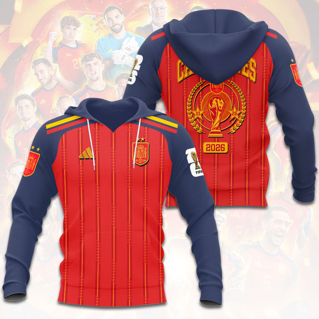 Spain National Team 2026 FIFA World Cup Champions 3D Apparel – HOATT19582