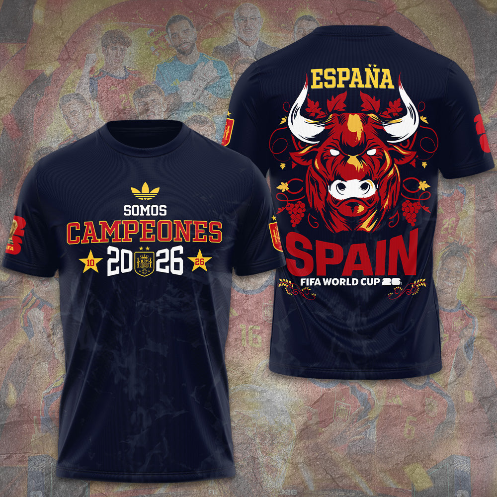 Spain National Team 2026 FIFA World Cup Champions 3D Apparel – GNE7730