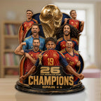 Spain National Team 2026 FIFA World Cup Champions Custom Shape Acrylic Plaque – GNE7699