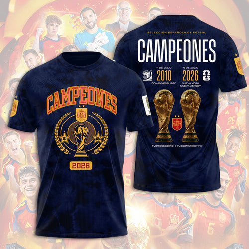 Spain National Team 2026 FIFA World Cup Champions 3D Apparel – TANTN24346