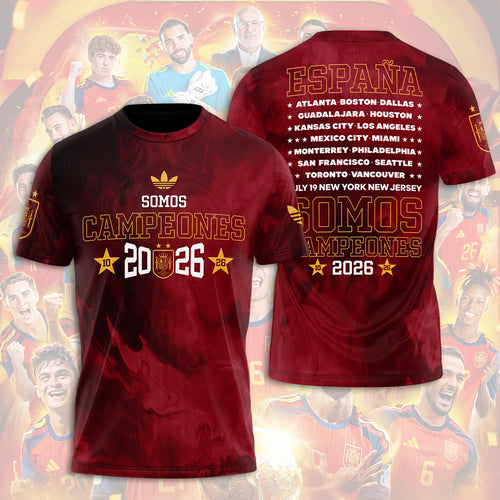 Spain National Team 2026 FIFA World Cup Champions 3D Apparel – TANTN24363