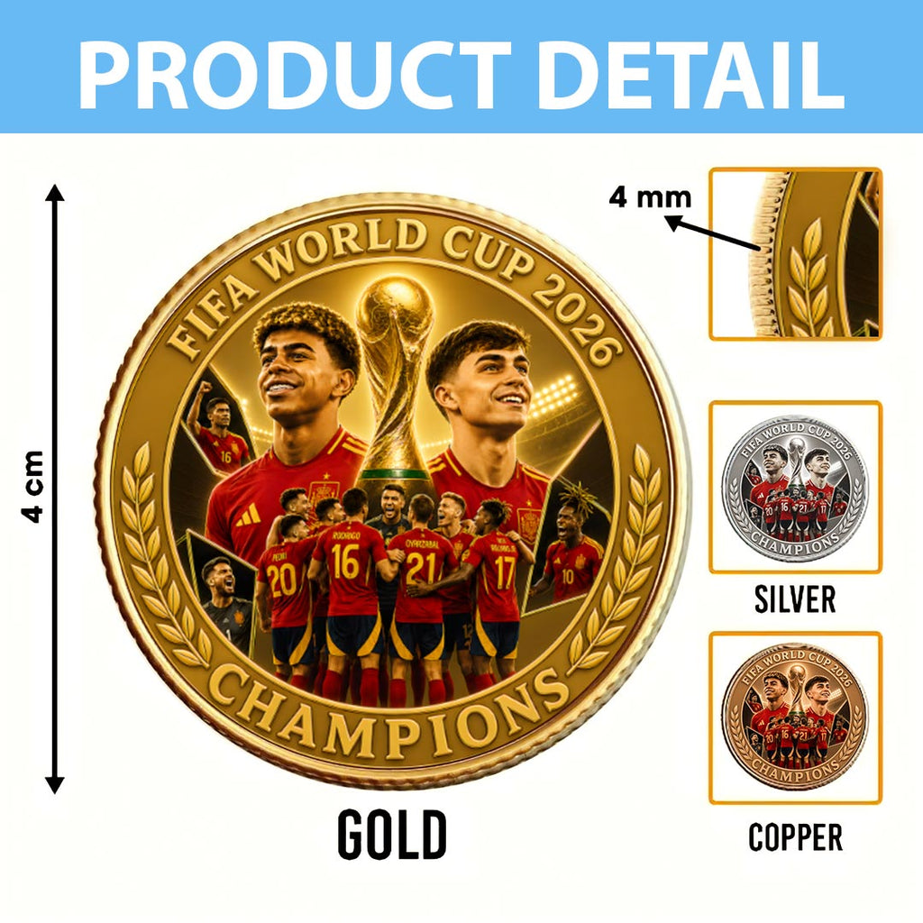 Spain National Team 2026 FIFA World Cup Champions Commemorative Coin – HOATT19793