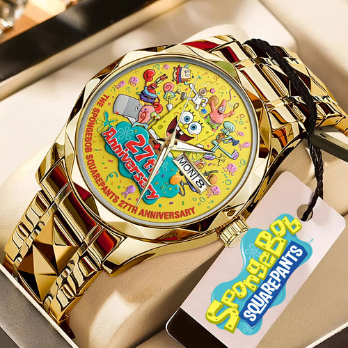 SpongeBob SquarePants 27th Anniversary Alloy Luxury Quartz Watch – TMTHU3666