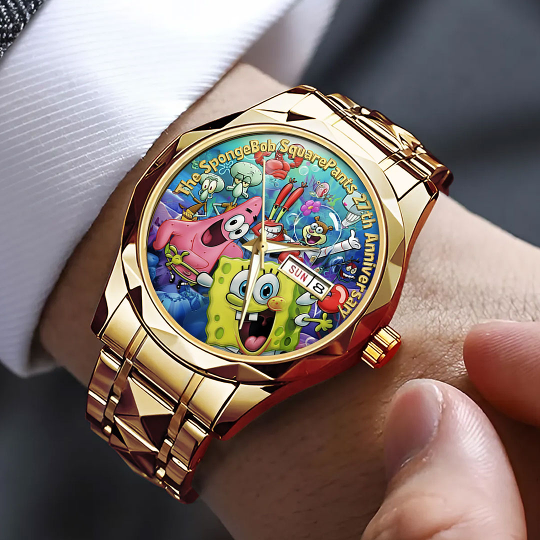 SpongeBob SquarePants 27th Anniversary Alloy Luxury Quartz Watch – TMTHU3513