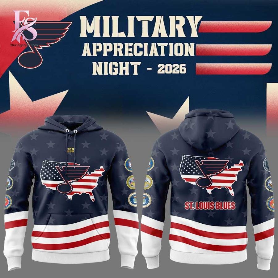 St. Blues Military Appreciation 2026 Hoodie