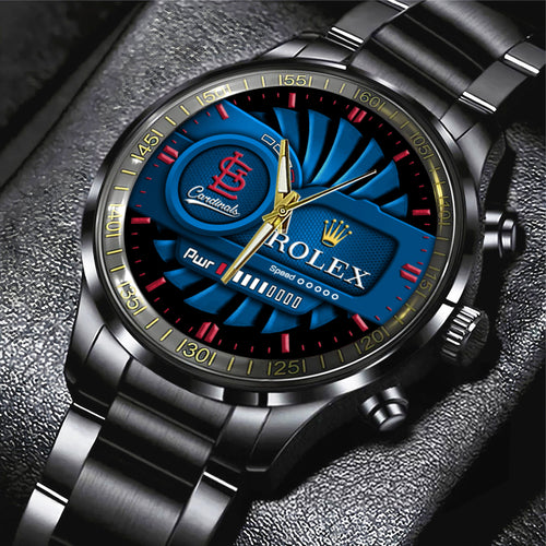 St. Louis Cardinals Black Stainless Steel Watch – MAITM13448