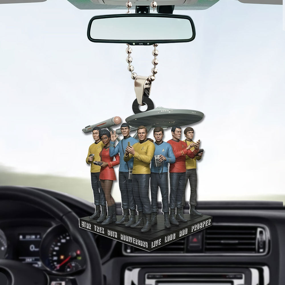 Star Trek 60th Anniversary Custom shape 2-sided Acrylic Car Ornament – TMTHU3183