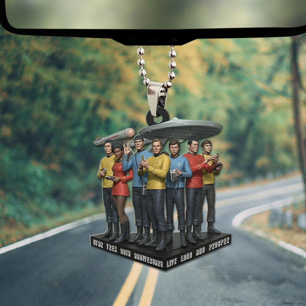 Star Trek 60th Anniversary Custom shape 2-sided Acrylic Car Ornament – TMTHU3183