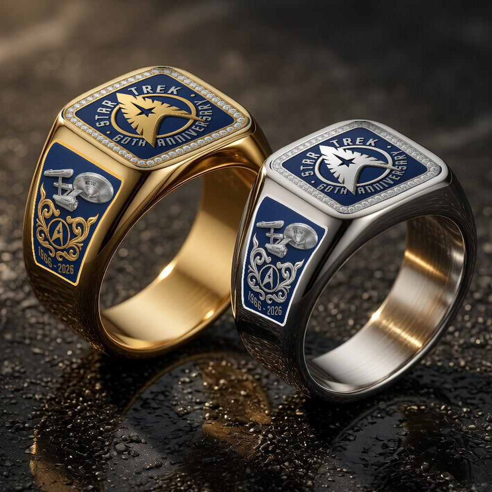 Star Trek 60th Anniversary 2026 3D Engraved Ring – TMTHU6683