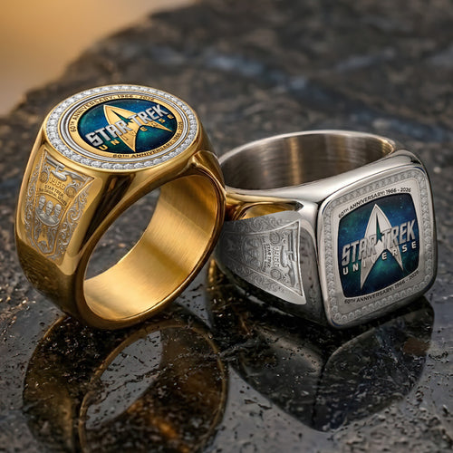 Star Trek 60th Anniversary 2026 3D Engraved Ring – TMTHU6690