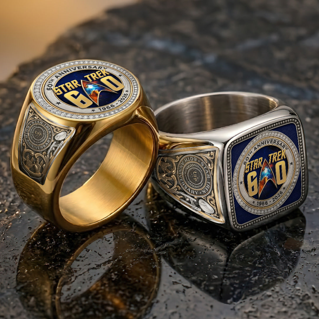 Star Trek 60th Anniversary 2026 3D Engraved Ring – TMTHU6707