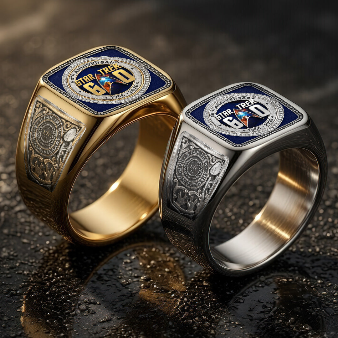 Star Trek 60th Anniversary 2026 3D Engraved Ring – TMTHU6707