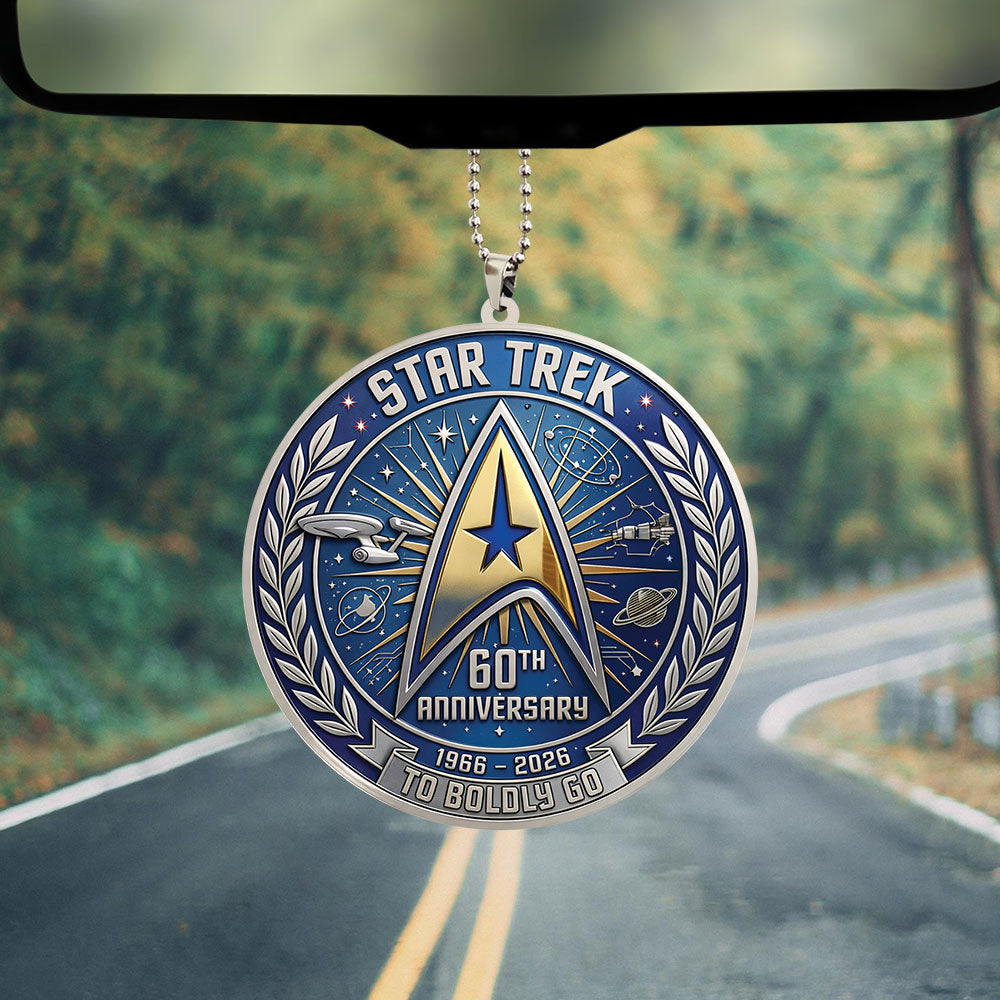 Star Trek 60th Anniversary 2026 Custom shape 2-sided Acrylic Car Ornament – TANTN21388