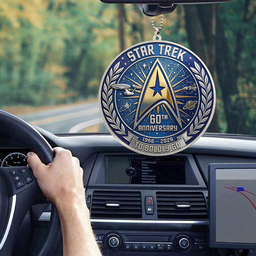 Star Trek 60th Anniversary 2026 Custom shape 2-sided Acrylic Car Ornament – TANTN21388