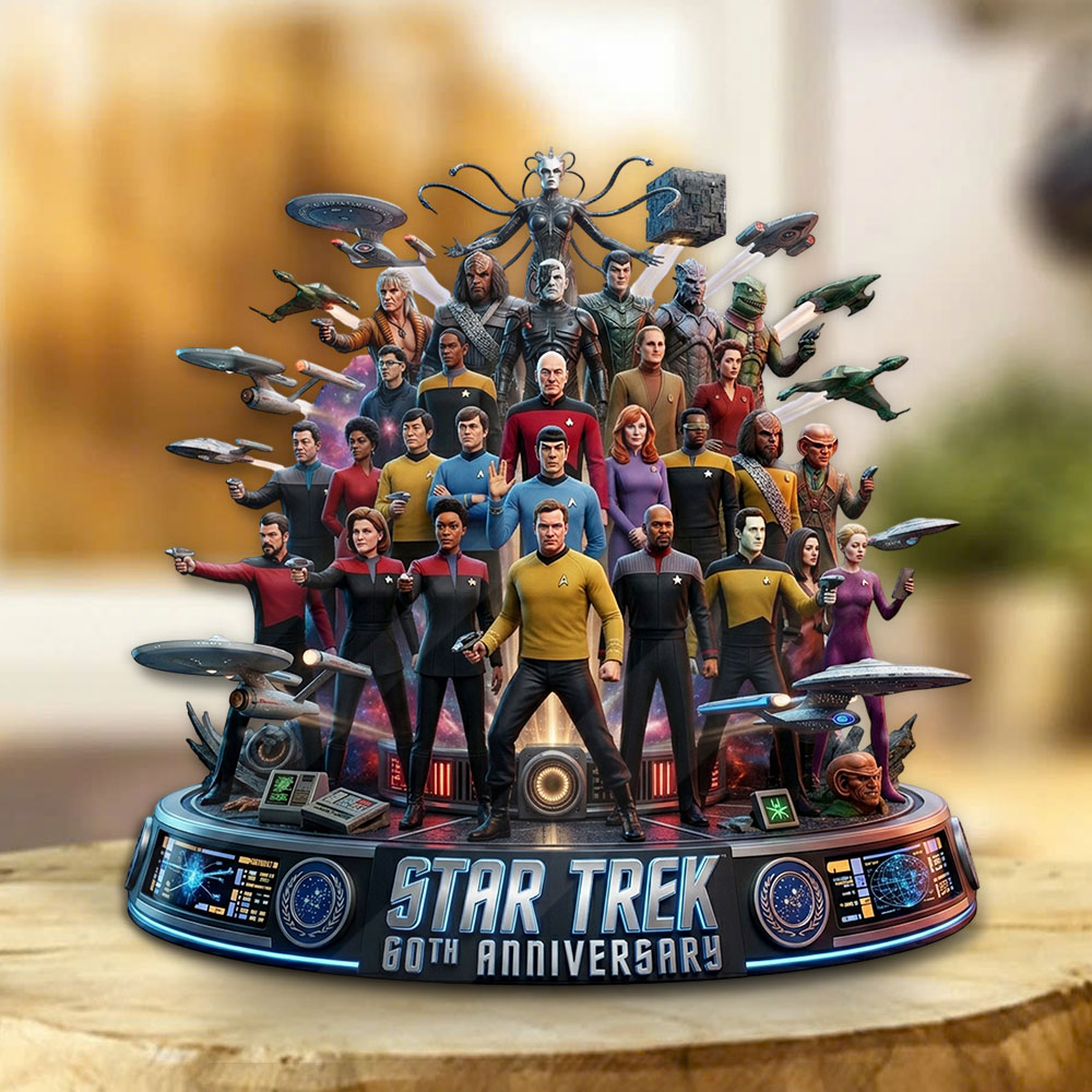 Star Trek 60th Anniversary 2026 Custom Shape Acrylic Plaque – TMTHU6009