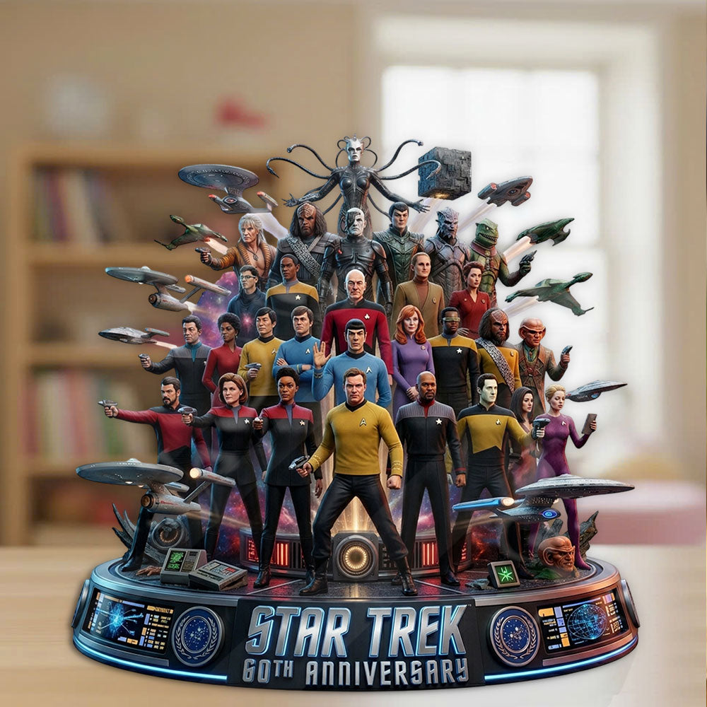 Star Trek 60th Anniversary 2026 Custom Shape Acrylic Plaque – TMTHU6009