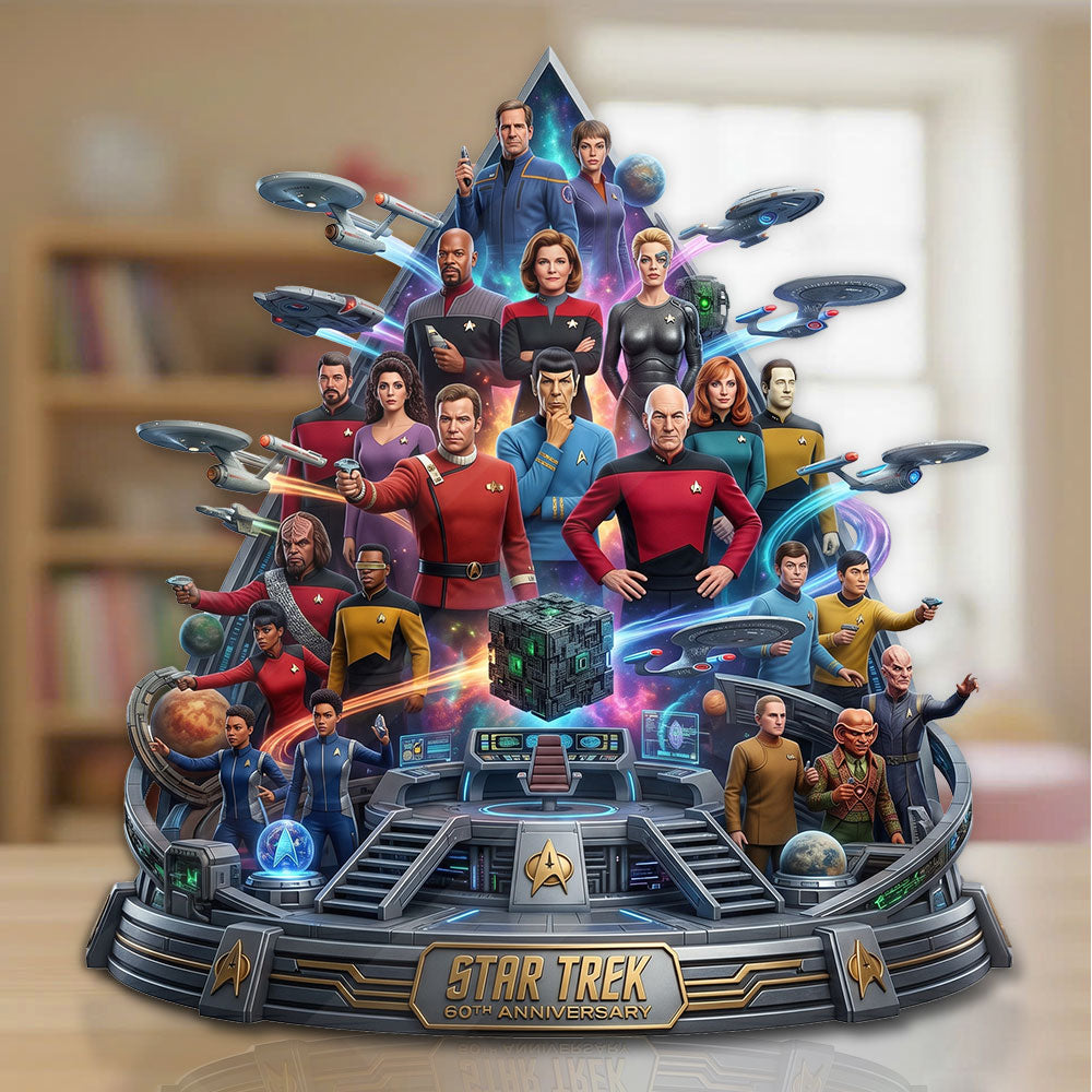 Star Trek 60th Anniversary 2026 Custom Shape Acrylic Plaque – TMTHU6135