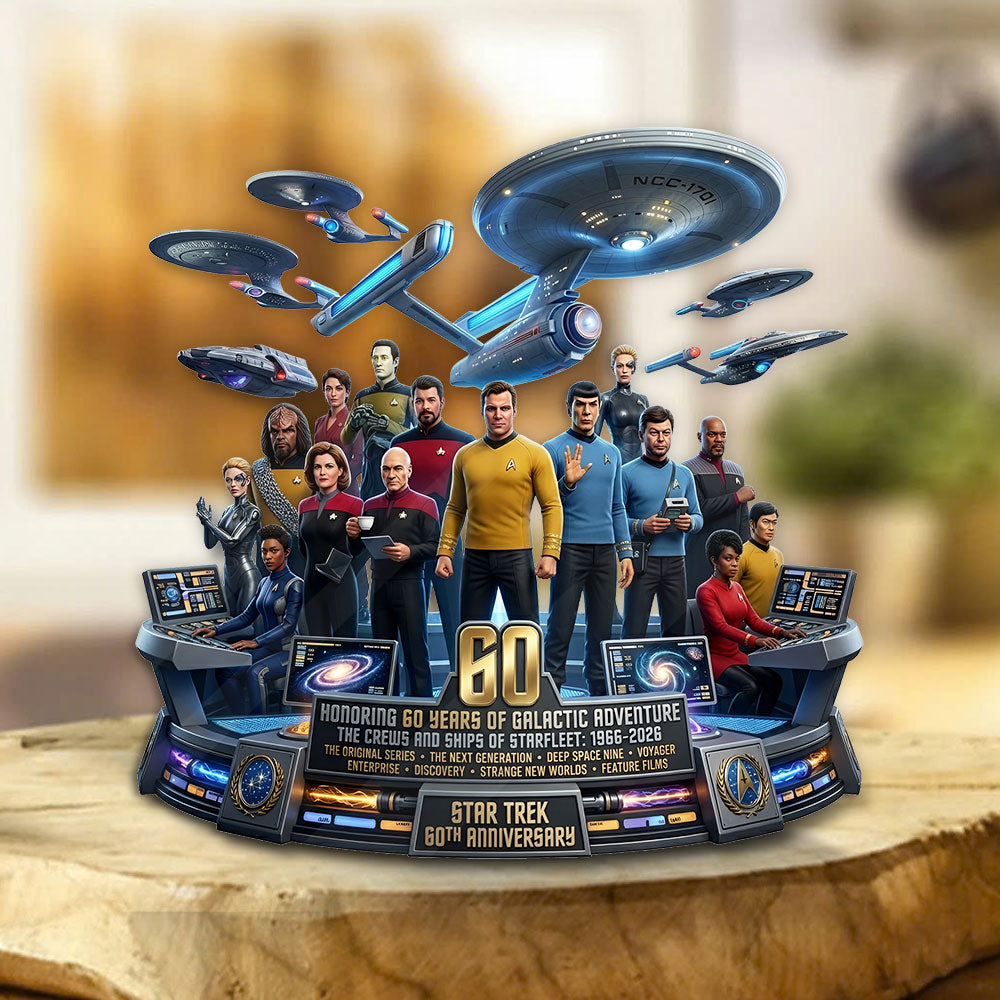 Star Trek 60th Anniversary 2026 Custom Shape Acrylic Plaque – TMTHU6282