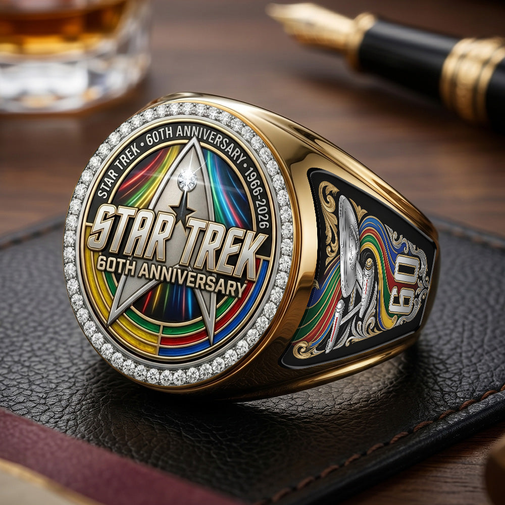 Star Trek 60th Anniversary 3D Engraved Ring – TMTHU7039