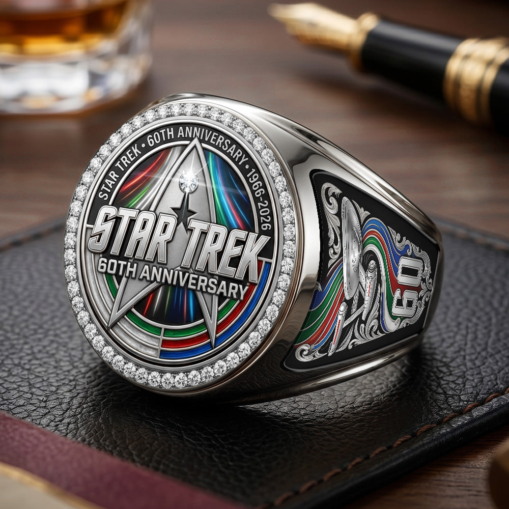 Star Trek 60th Anniversary 3D Engraved Ring – TMTHU7039