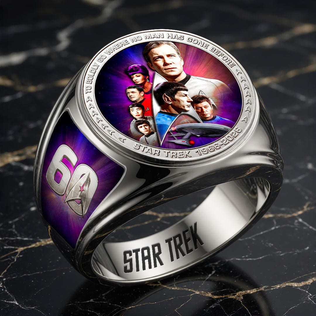 Star Trek 60th Anniversary 3D Engraved Ring – HOATT19443